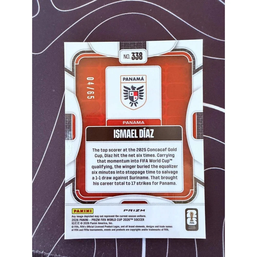 2026 Panini World Cup Ismael Diaz Fuchsia Wave /65 Panama